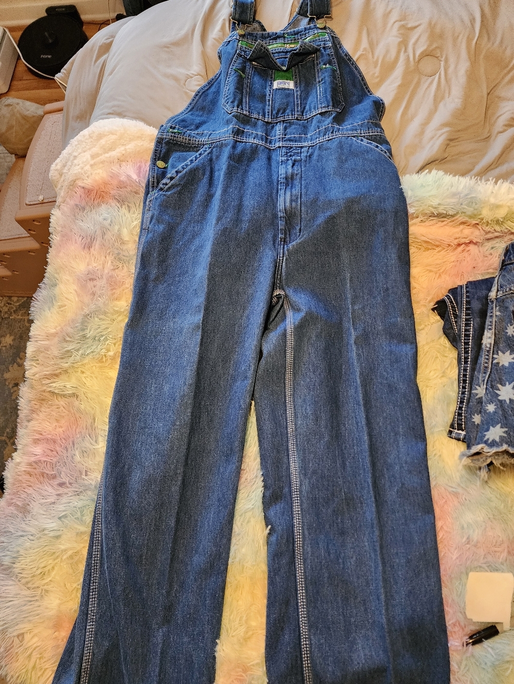 Liberty Overalls Denim Bib Design Workwear Carpenter Jean Men's 36 X 32 Vintage